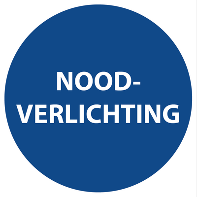 STICKER NOODVERLICHTING (DUTCH) Ø 4 CM