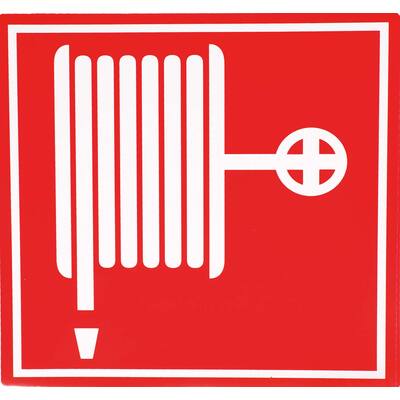 AUTOCOLLANT EMPLACEMENT MANCHE À INCENDIE 20 X 20 CM