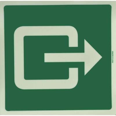 STICKER EXIT SYMBOL 20 X 20 CM LUMINESCENT