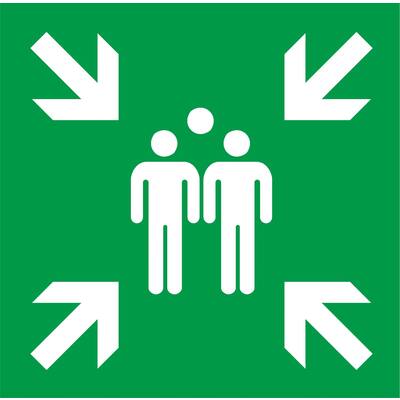STICKER ASSEMBLY POINT SYMBOL 20 X 20 CM