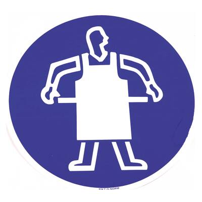 AUTOCOLLANT TABLIER DE SECURITE OBLIGATOIRE Ø 10 CM