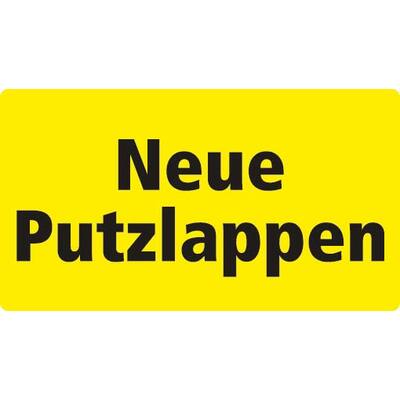 AUFKLEBER NEUE PUTZLAPPEN 18 X 10 CM 