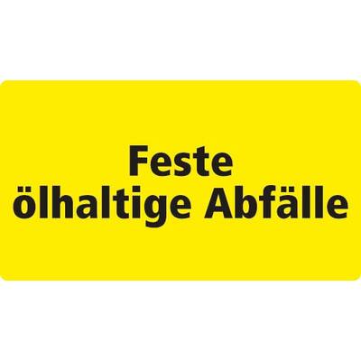 STICKER FESTE ÖLHALTIGE ABFÄLLE (GERMAN) 18 X 10 CM