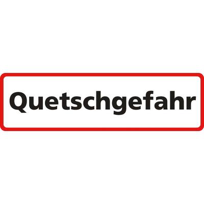 AUFKLEBER QUETSCHGEFAHR 35 X 10 CM