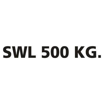 AUFKLEBER SWL 500 KG. 100 X 15 CM
