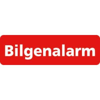 STICKER BILGENALARM (GERMAN) 10 X 3 CM
