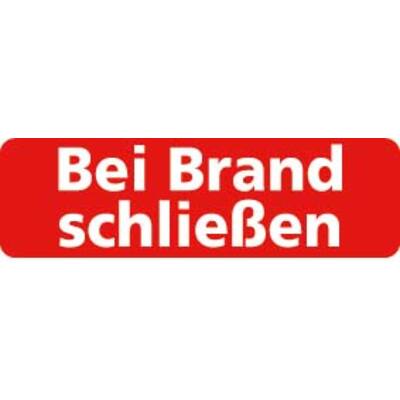 STICKER BEI BRAND SCHLIESSEN (GERMAN) 10 X 3 CM