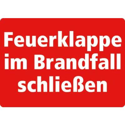 STICKER, FEUERKLAPPE IM BRANDFALL SCHLIESSEN