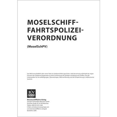 +MOSELSCHIFFFAHRT POLIZEIVERORDNUNG (DUITS)