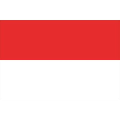 VLAG, ROOD/WIT (Indonesië, Monaco)