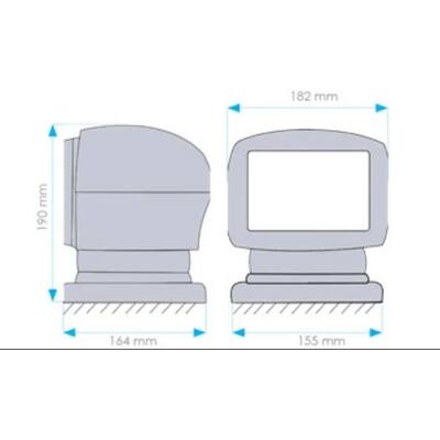 LED ZOEKLICHT MANTAGUA VALAN WIT - 1000M BEREIK 12-24V (IP68)