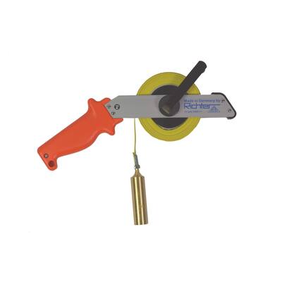 OIL TANK GAUGING TAPE FIBREGLASS (YELLOW) + MESSING WEIGHT CALIBRATED  10M