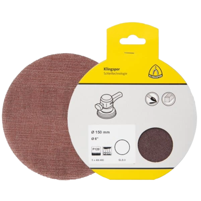TREILLIS ABRASIVE (AN 400 Petit emballage) 150MM, GRAIN 80 (5 TREILLIS/BLISTER)