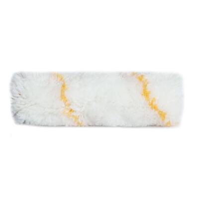 ROULEAU DE PEINTURE PERLON BLANC AVEC RAYURES JAUNE 10 CM (10 PIÈCE/BOÎTE)