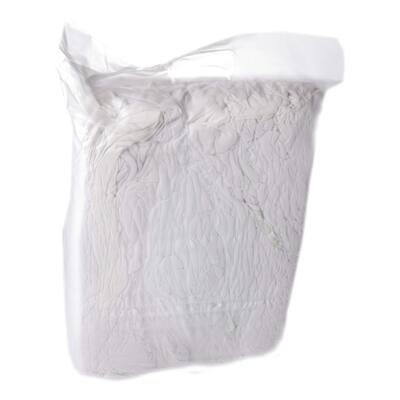 POETSLAPPEN WITTE TRICOT, GEHEEL WIT