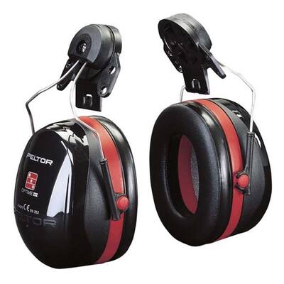 GEHOORBESCHERMER HELMBEVESTIGING, 3M PELTOR OPTIME III, H540P3E ZWART/ROOD