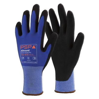 HANDSCHOEN PSP 10-470 ALLROUND NITRILE SANDY PRO BLAUW