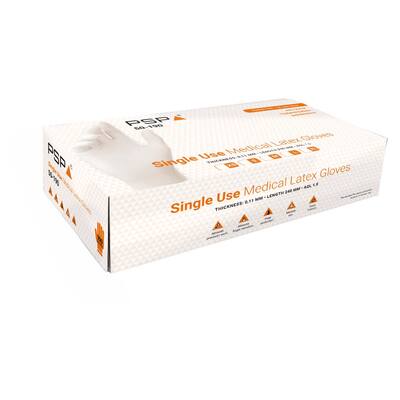 HANDSCHOEN PSP 50-190 SINGLE USE MEDICAL LATEX