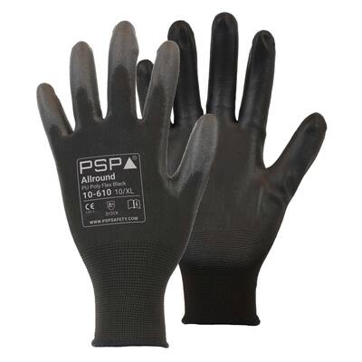 HANDSCHOEN PSP 10-610 ALLROUND PU POLY FLEX BLACK