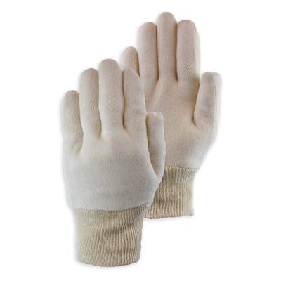 HANDSCHOEN PSP 20-220 COTTON INTERLOCK ECRU KW (KNIT WRIST) MANCHET 280 GR HEREN