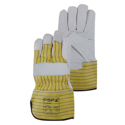 HANDSCHOEN PSP 34-100 CORIUM CANADIAN AMERIKAANTJE NERFLEER GEEL / BLAUW